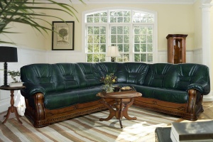 Угловой диван-кровать Консул 2020 в коже (3мL/R902R/L) (СП)