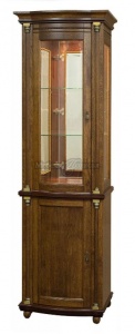 Шкаф с витриной Валенсия Д Классик П3.0591.0.01-01 античная бронза