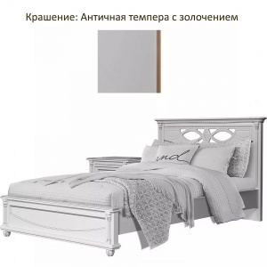 Кровать 1-12 Валенсия Классик П3.0589.1.02 (120) античная темпера с золочением