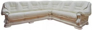 Угловой диван-кровать Консул 2020-С в коже (3мL/R902R/L)