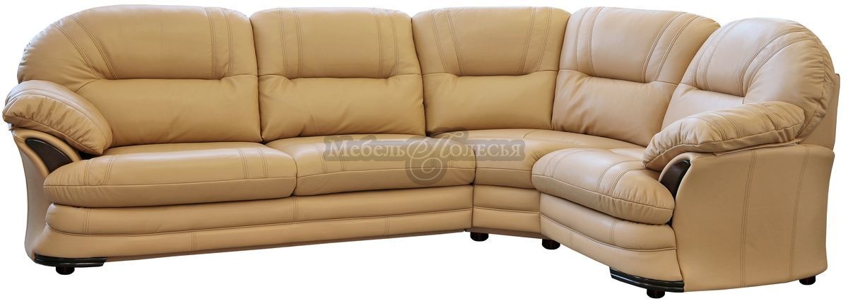 Угловой диван-кровать Йорк в натуральной коже (3мL/R.90.1R/L). Фото �16