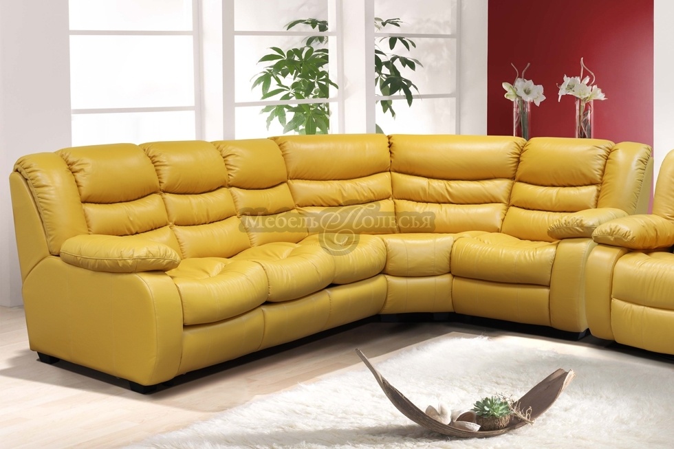 Угловой кожаный диван-кровать Манчестер 1 (3мL/R.90.1R/L). Фото �4
