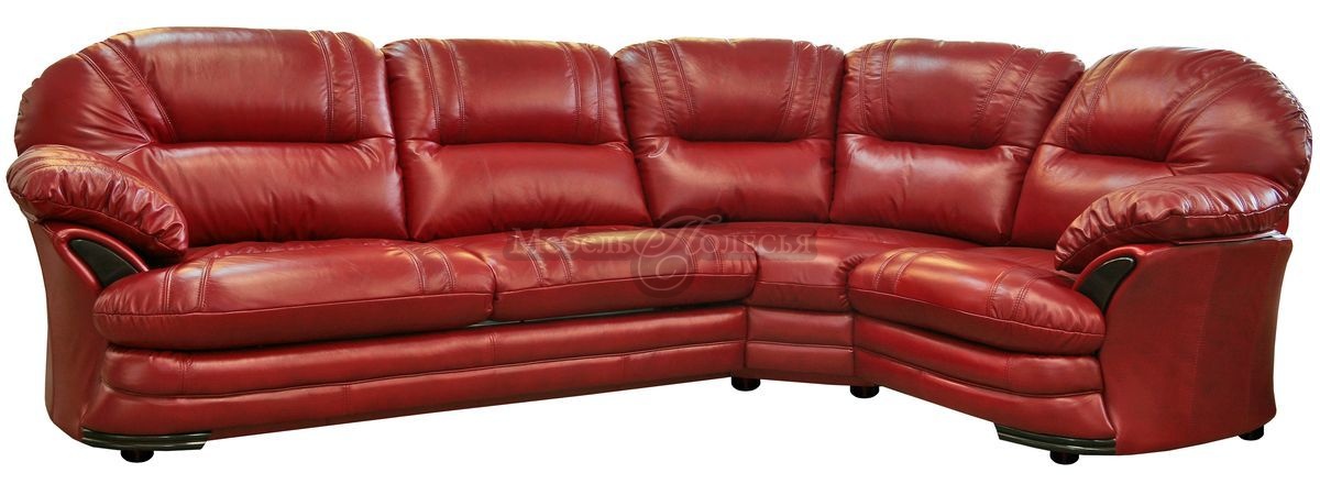 Угловой диван-кровать Йорк в натуральной коже (3мL/R.90.1R/L). Фото �15