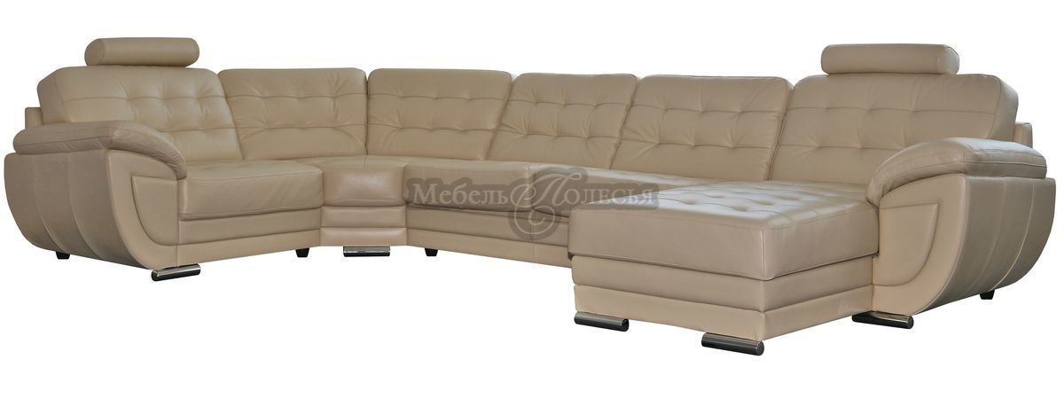 Угловой кожаный диван-кровать Редфорд (1L/R9030м8мR/L). Фото �6