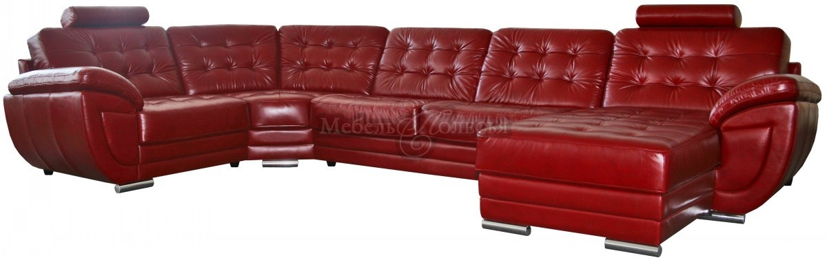 Угловой кожаный диван-кровать Редфорд (1L/R9030м8мR/L). Фото �3