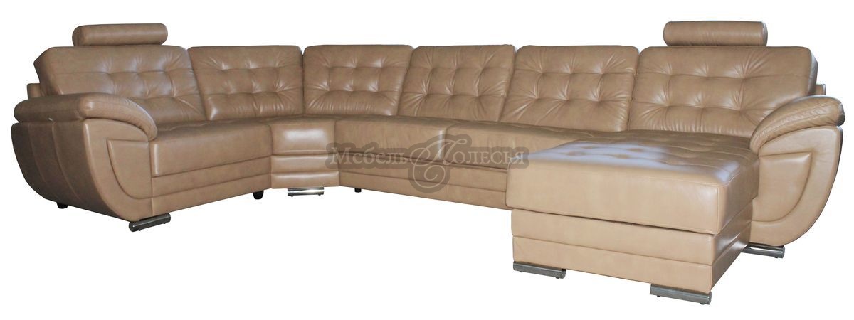 Угловой кожаный диван-кровать Редфорд (1L/R9030м8мR/L). Фото �9