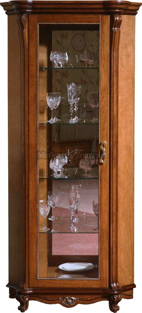 Шкаф с витриной Алези 10 П1.350.0.13-01 (П350.13-01) античная бронза. Фото �3