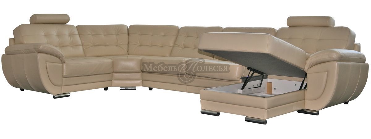 Угловой кожаный диван-кровать Редфорд (1L/R9030м8мR/L). Фото �7
