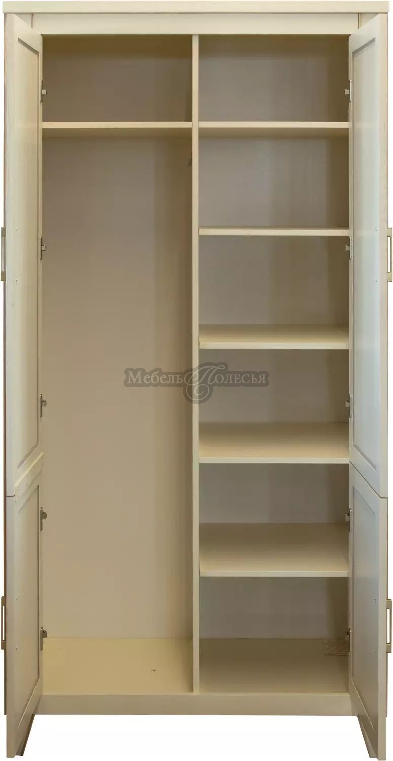 Шкаф для одежды 2д Амадей П6.635.1.08 античная темпера с золочением. Фото �2