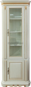 Шкаф комбинированный Милана ДУ П4.265.2.20 (П396.20) слоновая кость с золочением