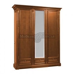 Шкаф трехдверный Престиж ГМ 5923 беловежский орех