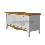 Тумба обувная Пенни  белый воск + антик 24