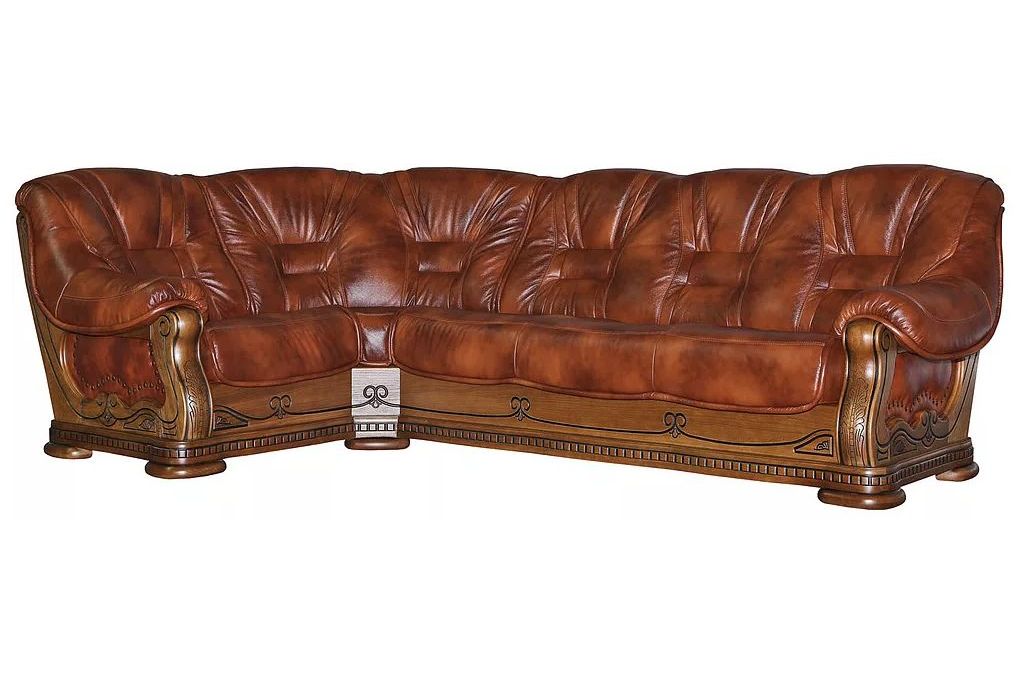 Угловой диван-кровать Консул 2020 в коже (3мL/R901R/L)