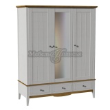 Шкаф 33 Пенни комбинированный белый воск + антик 24