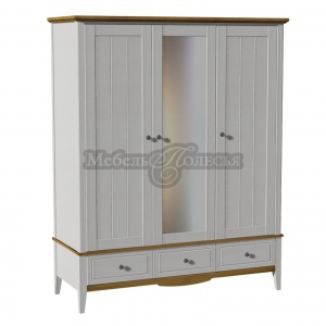 Шкаф 33 Пенни комбинированный белый воск + антик 24