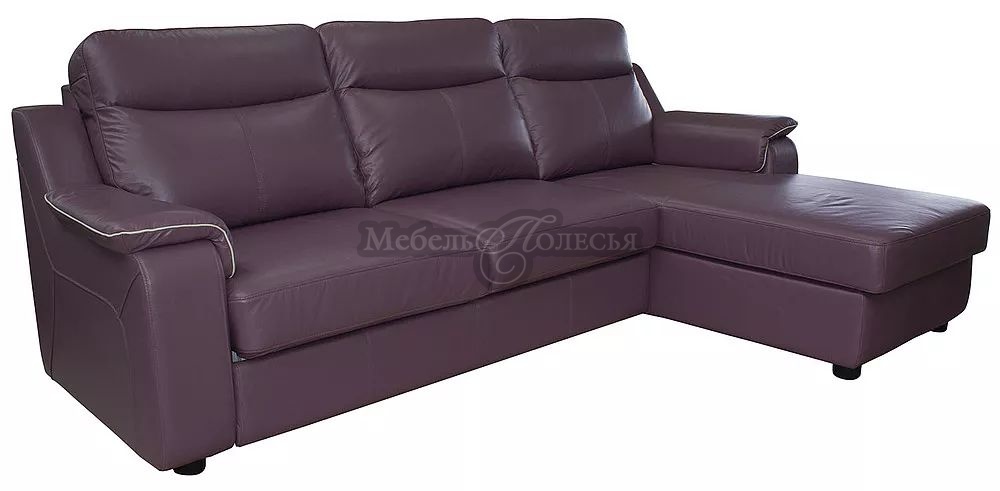 Угловой кожаный диван-кровать Люксор (3мL/R.8мR/L). Фото �2