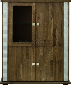 Тумба комбинированная Тунис П6.343.0.23 венге с серебром