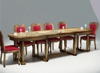 Стол обеденный Атлант Р дуб + стулья Идальго 4