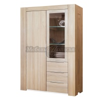 Шкаф с витриной Фьорд 2 отбеленный дуб