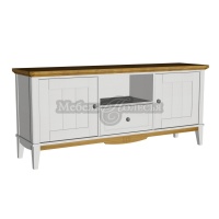 Тумба ТВ 1600 Пенни белый воск + антик 24