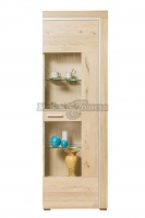 Шкаф с витриной Халден R отбеленный дуб