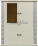 Тумба комбинированная Тунис П6.343.0.23 слоновая кость с серебром