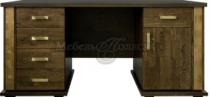 Стол письменный 2т Тунис П6.343.2.08 венге c золочением