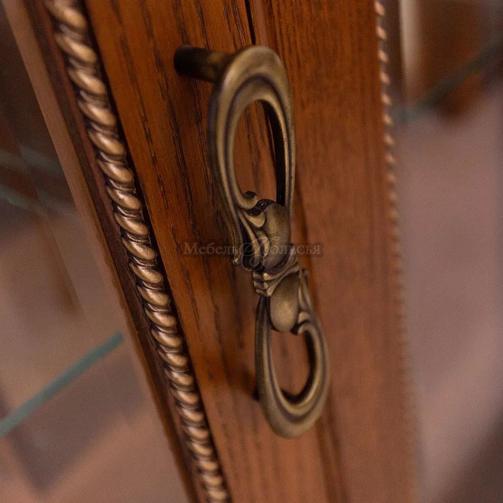 Шкаф с витриной Алези 5 П350.05 античная бронза. Фото �3