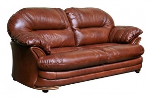Трехместный комбинированный диван-кровать Йорк в коже №1060+4060(0) (СП)