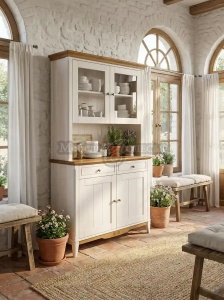 Буфет Пенни белый воск + антик 24