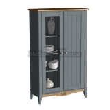 Шкаф для посуды 11 Пенни серый 7046 + антик 24