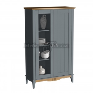Шкаф для посуды 11 Пенни серый 7046 + антик 24