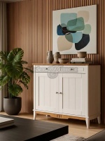 Комод буфета Пенни белый воск + антик 24