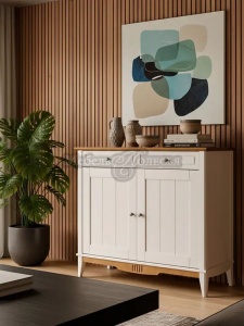 Комод буфета Пенни белый воск + антик 24