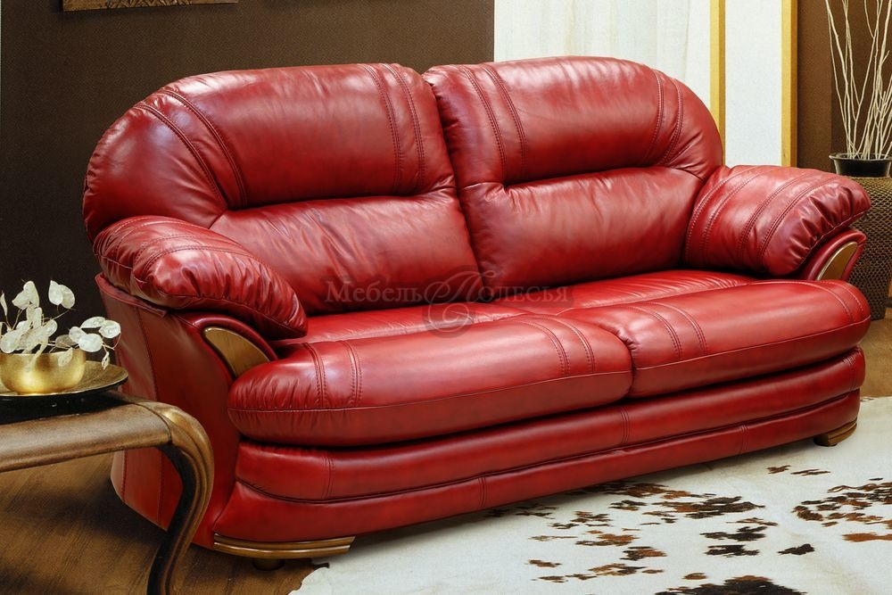 Трехместный диван Йорк в натуральной коже (32) купить в Москве отпроизводителя Пинскдрев - Белорусская мебель от Мебель Полесья.