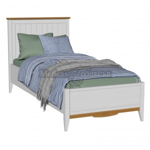 Кровать 90х200 Пенни белый воск + антик 24