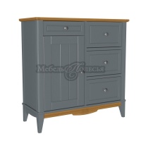 Комод 113 для прихожей Пенни серый 7046 + антик 24