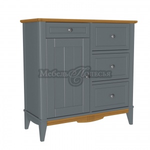 Комод 113 для прихожей Пенни серый 7046 + антик 24