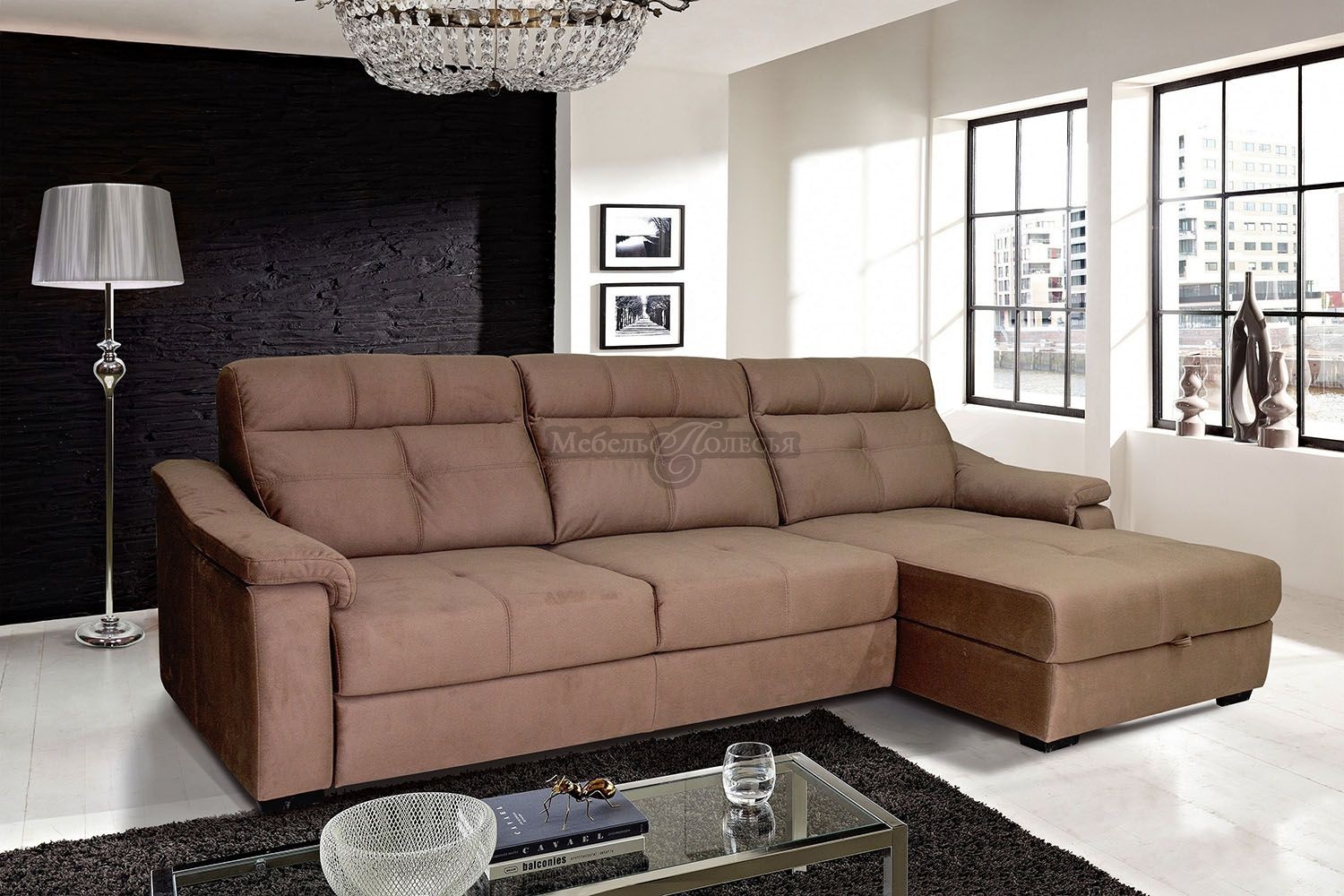 Угловой диван-кровать Барселона 2 в ткани (3мL/R8мR/L)