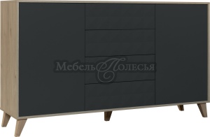 Тумба Тринити П6.114.0.05 антрацит + гикори кингстон