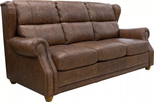 Трехместный диван-кровать Байрон в коже (3м)