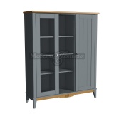 Шкаф для посуды 101 Пенни серый 7046 + антик 24