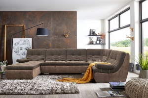 Угловой диван-кровать Малибу в ткани (30м+90+10+03+03+8м)