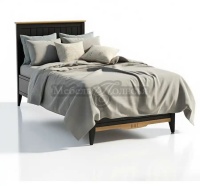 Кровать 90х200 Пенни блэк + антик 24