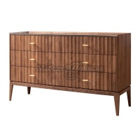 Комод 6 Палермо (стекло) темная вишня