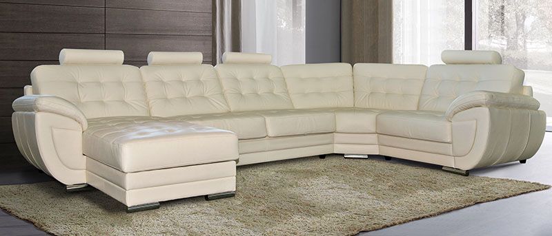 Угловой кожаный диван-кровать Редфорд (1L/R9030м8мR/L). Фото �2