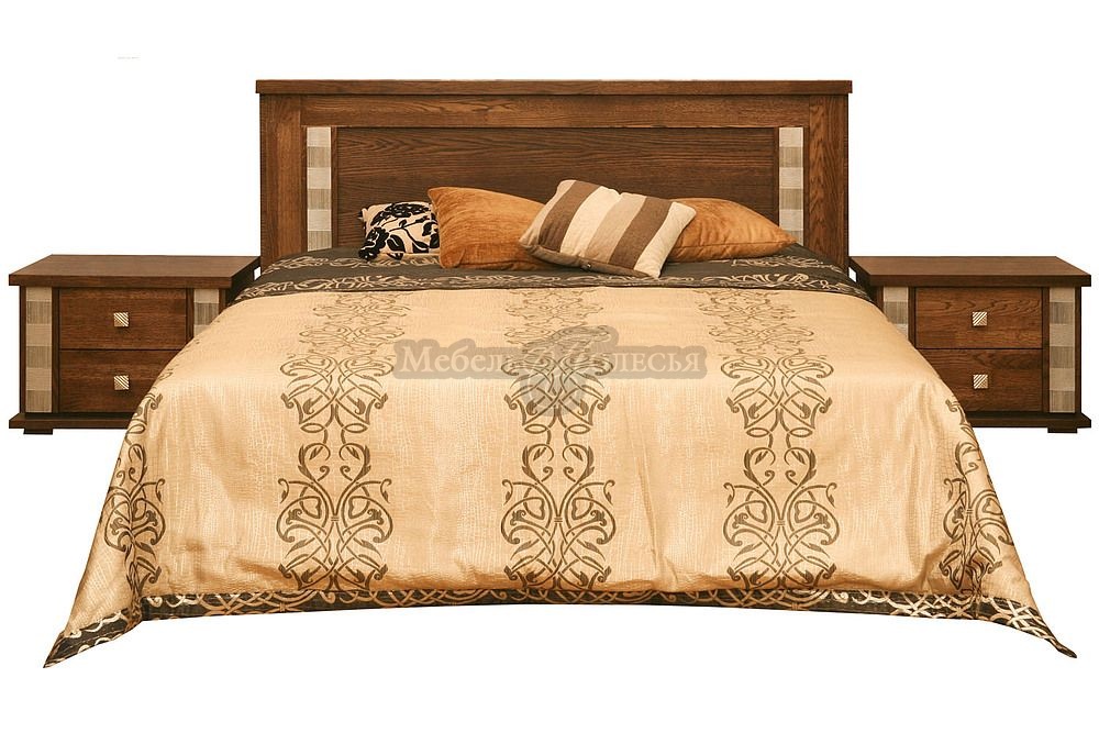 Кровать двуспальная Тунис П344.12 (180) венге с золочением
