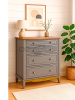 Комод 022 Пенни серый 7046 + антик 24