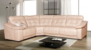 Угловой диван-кровать Мирано в коже (3мL/R.90.1R/L)