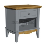 Тумба прикроватная Пенни серый 7046 + антик 24